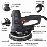 Slefuitor STARMAX 810W, grosier si fin, cu led, 180mm - imagine 2