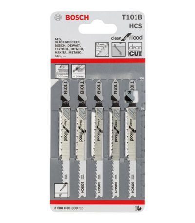Set 5 panze BOSCH T 101 B /GST Clean for Wood