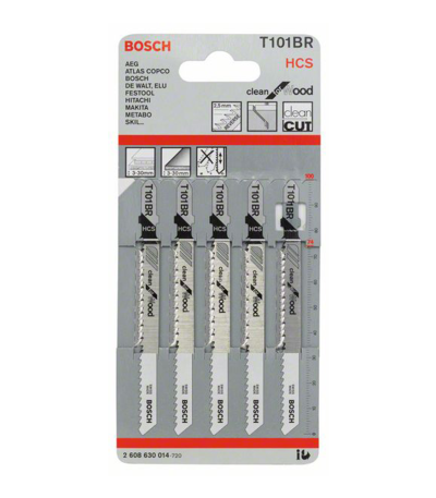 Set 5 panze BOSCH T 101 BR /GST Clean for Wood