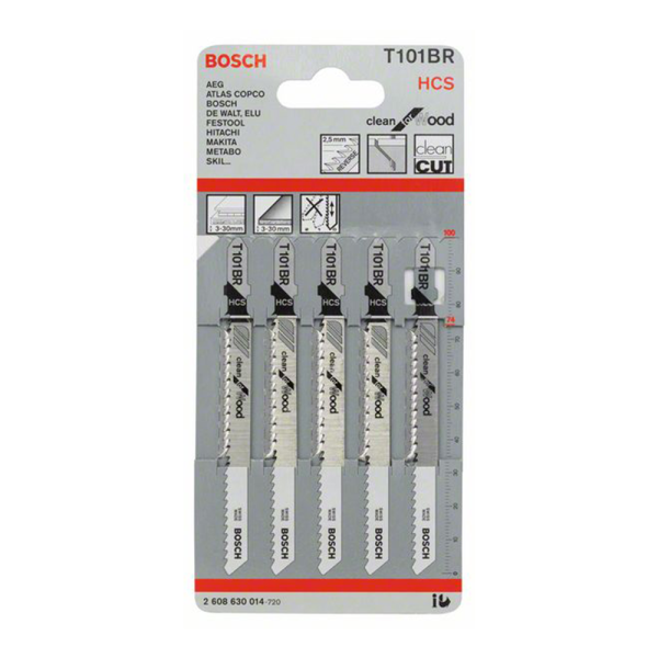Set 5 panze BOSCH T 101 BR /GST Clean for Wood
