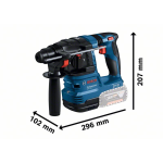 CIOCAN ROTOPERCUTOR BOSCH ACU GBH 185-LI - imagine 4