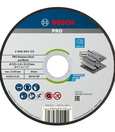 DISC DE TAIERE BOSCH Cutting disc inox