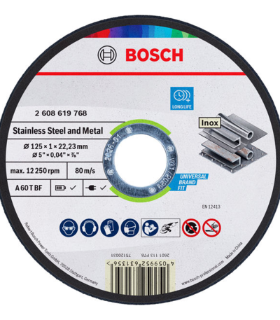 Disc de tăiere Stainless Steel and Metal BOSCH 125 x 1 x 22,23 mm